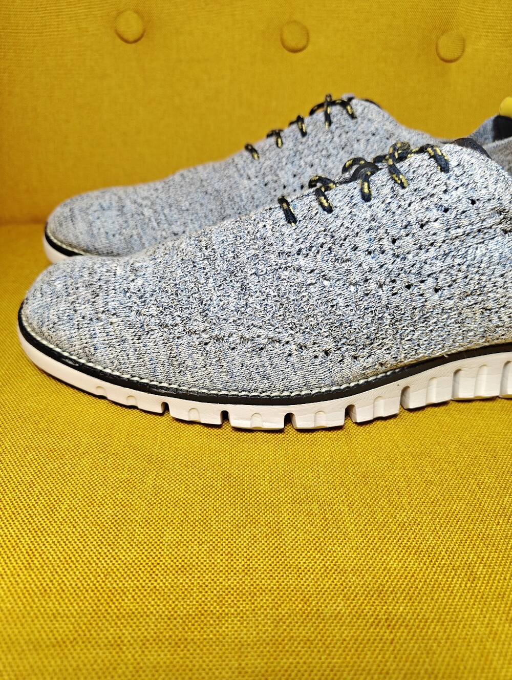 Cole Haan 2.ZeroGrand Stitchlite Wingtip Oxford Black White Sneakers Men's 11.5 - Picture 3 of 10